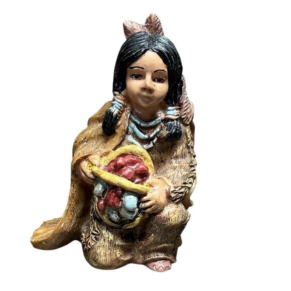 Christmas Nativity Set Native American Scene Resin Vintage Southwestern Folk Art - Picture 15 of 16